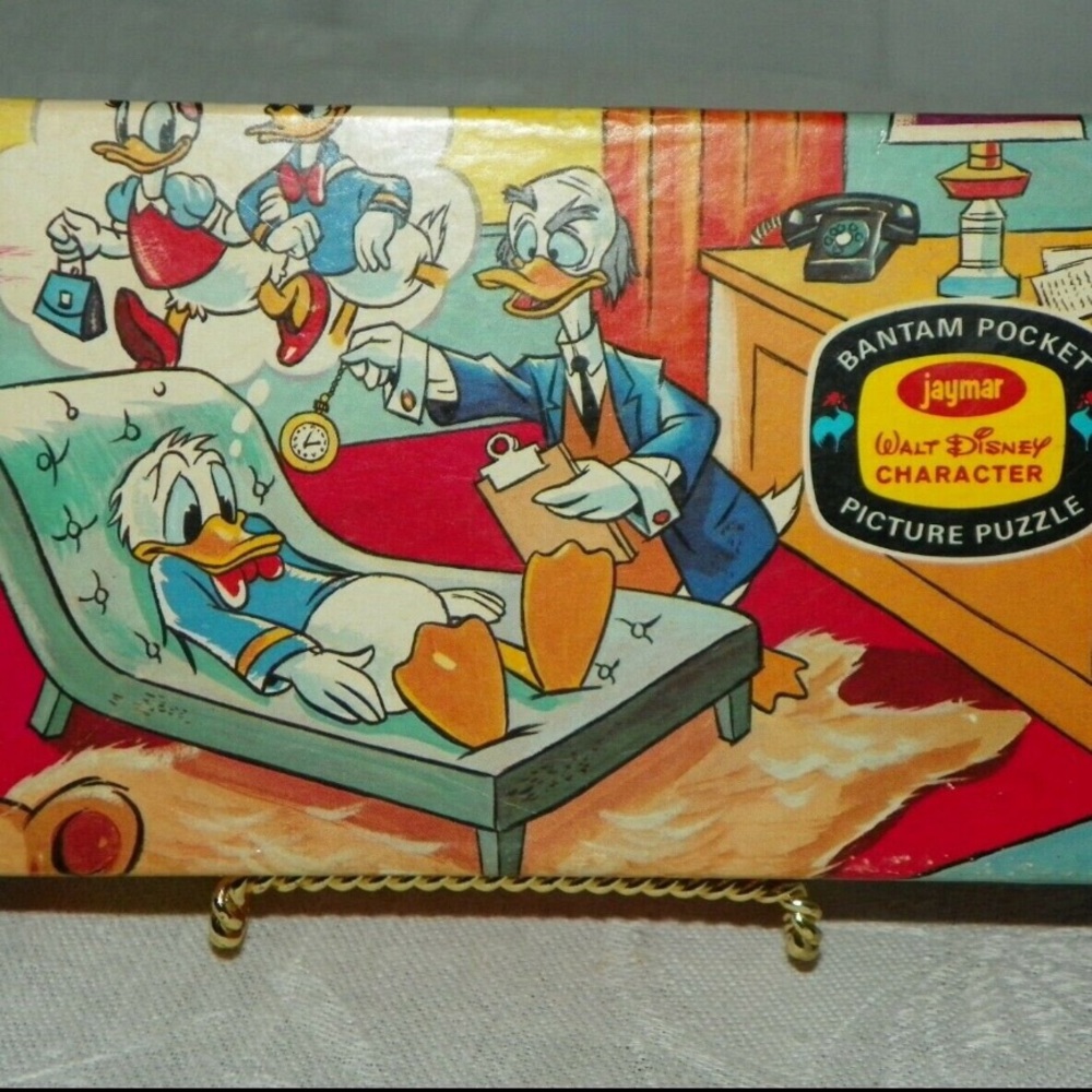 Vintage Donald Duck as Dr Von Drake Analyst Bantam Pocket‎ Puzzle Jaymar